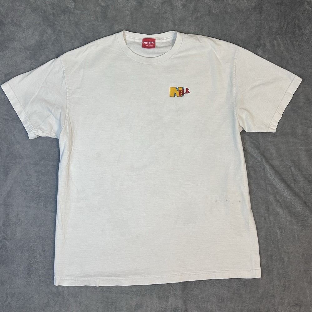Nelk‎ Boys Nintendo 64 Logo T-Shirt XL White Graphic Tee Full Send Vintage Style